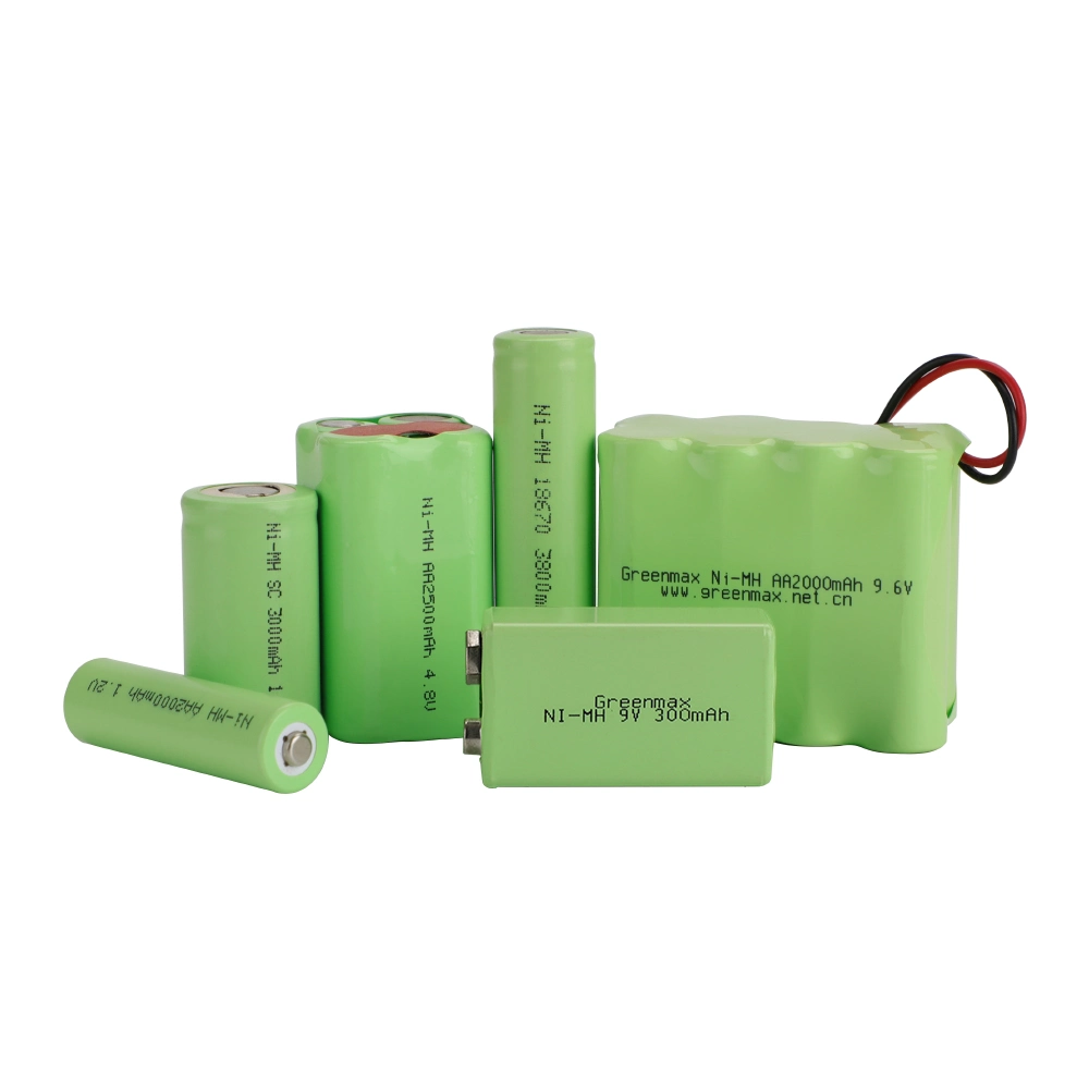 1.2V Rechargeable 300 400 500 600 650 700 800 mAh NiMH Battery