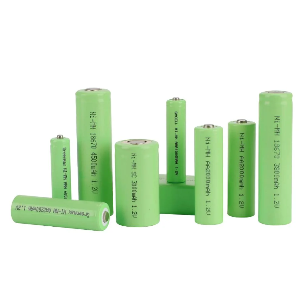 1.2V Rechargeable 300 400 500 600 650 700 800 mAh NiMH Battery