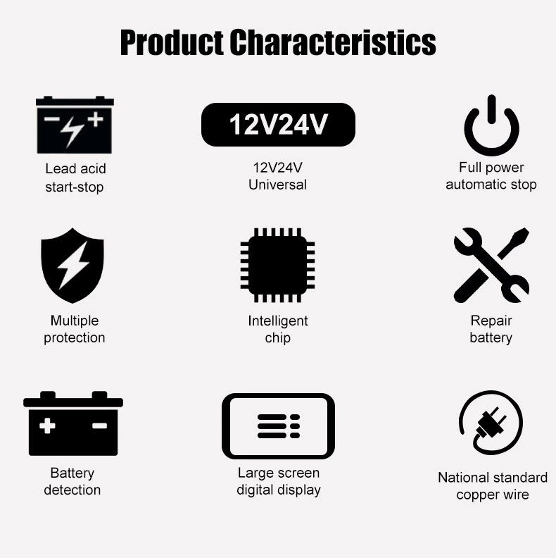 Customized 12V 10A 24V 5A Car AGM Gel Efb Lead-Acid Battery Charger